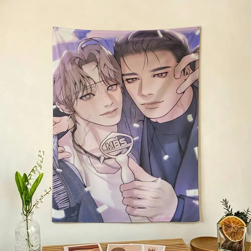 dramatic manhwa Pearl Boy Ignite the Dawn Flags Wall Hanging Background Art Banner for Bedroom Home Outdoor Decor