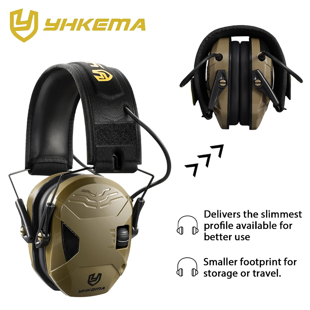 

Электронная защита ушей YHKEMA E60 для стрельбы с усилением звука и шумоподавлением, наушники для радиуса действия пистолета