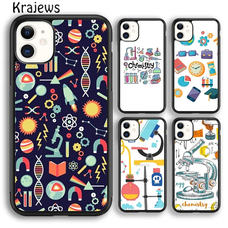 Krajews Science Studies Icon Phone Case Cover For iPhone 16 15 SE2020 14 6 7 8 plus 11 12 13 pro max coque Shell Fundas