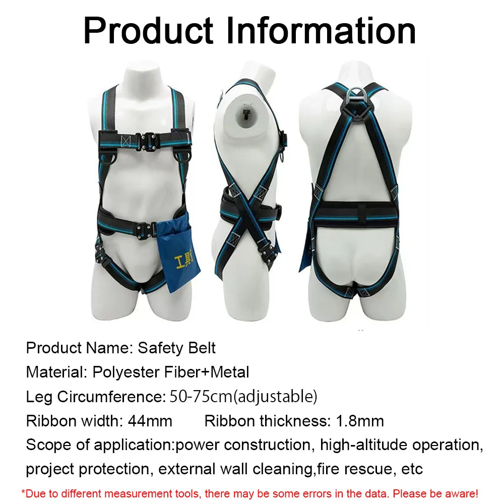 High Altitude Work Safety Harness Full Body Five-point Safety Belt Outdoor Climbing Construction Belt Protective Equipment