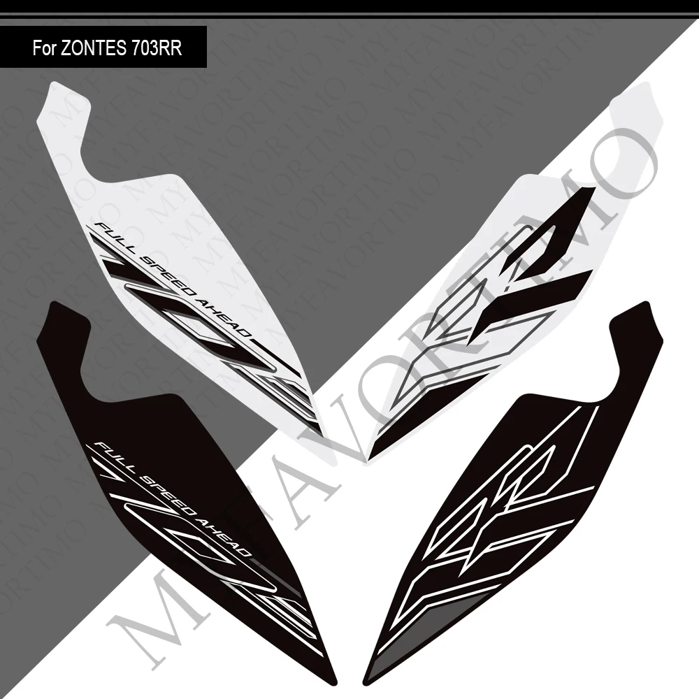 For Zontes 703RR 703 RR 2025 2026 Motorcycle Tank Pad Front Face Fender Headstock Protection Protector Stickers Decals RR 703 6