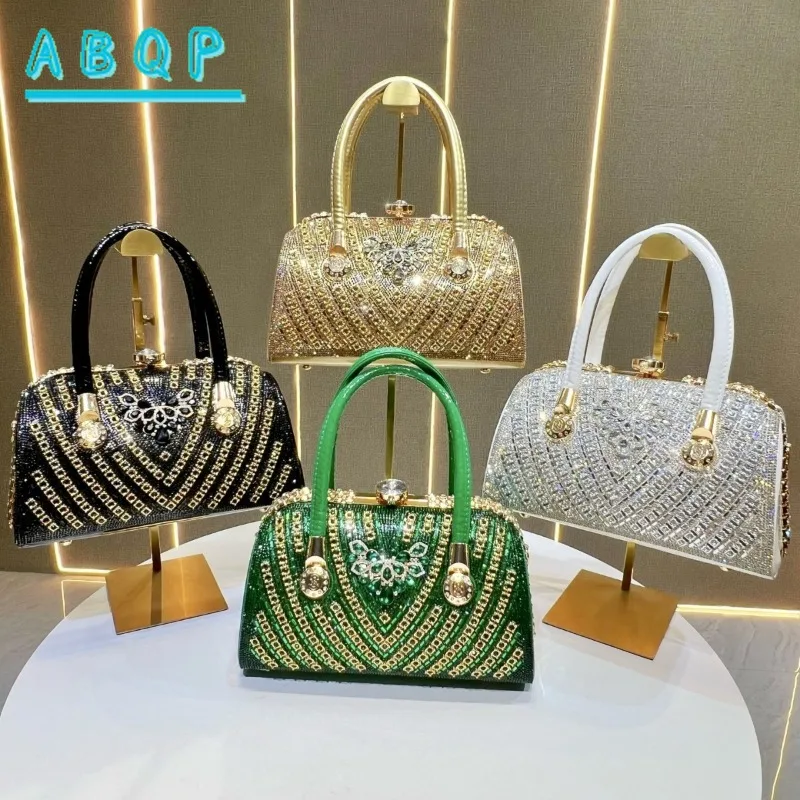 New Dinner Women's Bag Luxury Brand Diamond-encrusted Dinner Party Women's Handbag Shining Dinner Women's Shoulder Messenger Bag