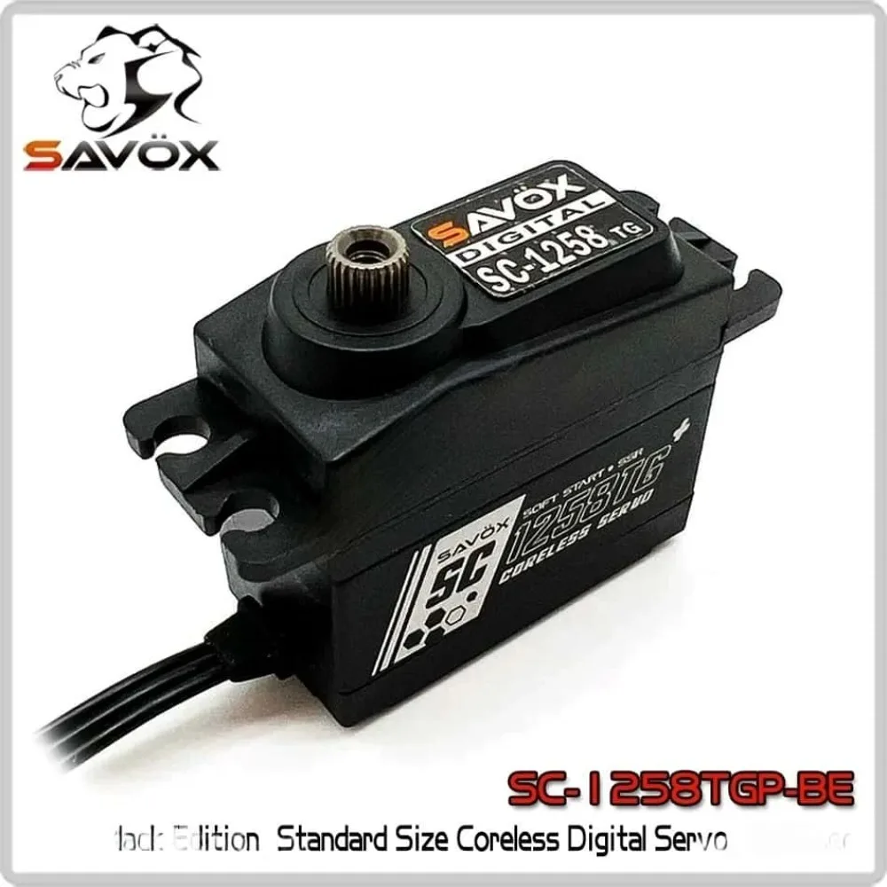 UniFlySAVOX SC-1258TGP-BE Black Titanium Alloy Gear Servo 0.08S 12Kg 4.8v-9.6kg/133.3oz-in 2BB For 600 700-level Helicopter CCPM