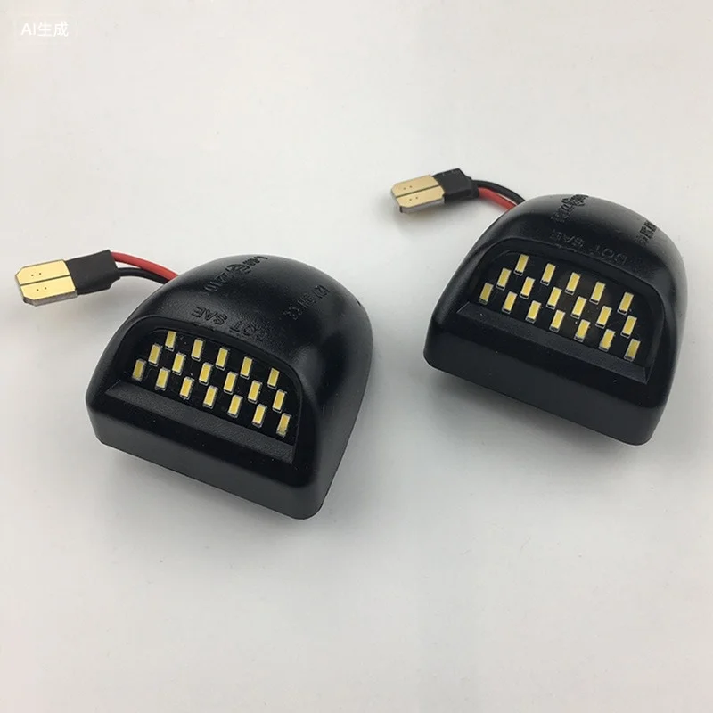 2pcs LED License Plate Lights for Chevrolet Silverado, GMC Sierra & Cadillac Pickup Trucks