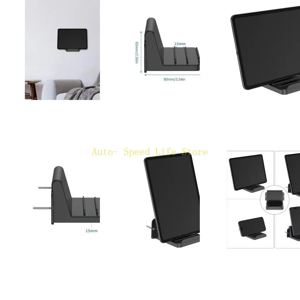 

02DA Multiple Device Wall Mount Holder Stand Computer Bracket for Tablets Smartphones