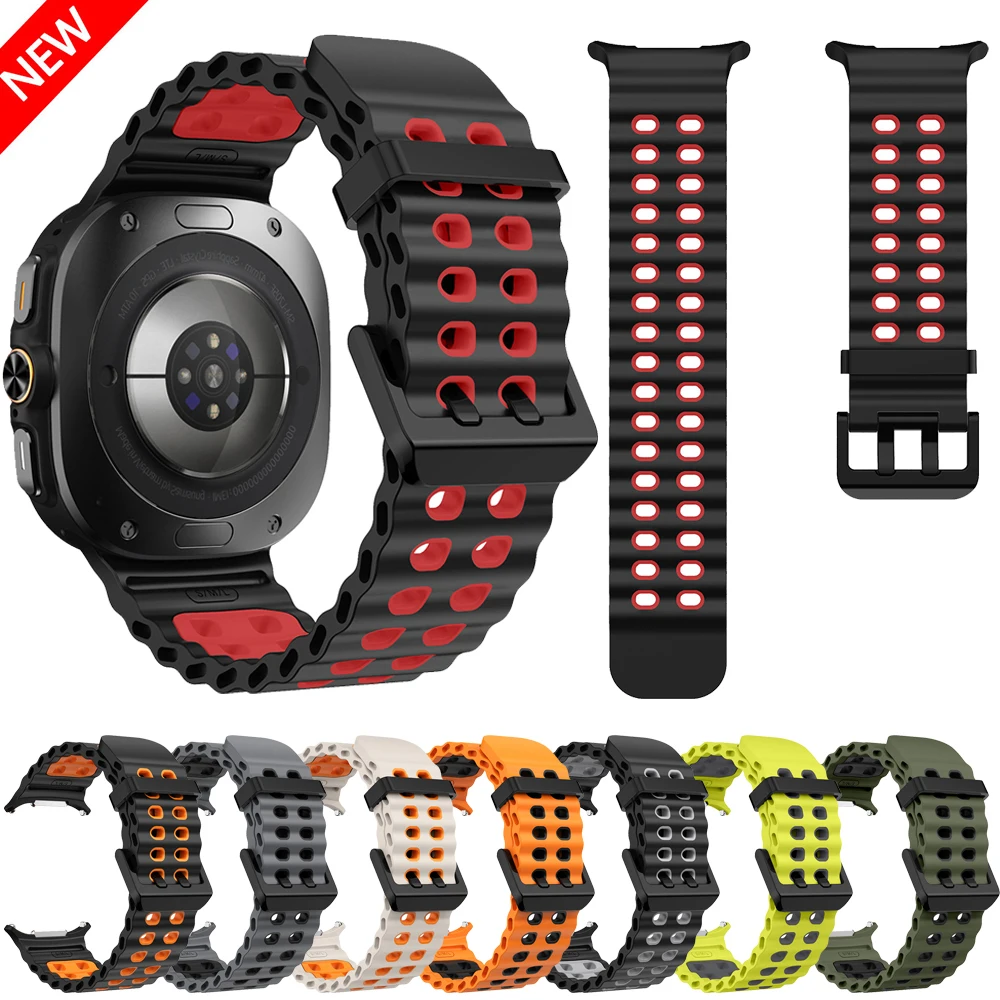 

Ocean Strap for Samsung Galaxy Watch 8-7 Ultra 47mm Breathable Silicone Bracelet Correa for Galaxy Watch Ultra Band Accessories