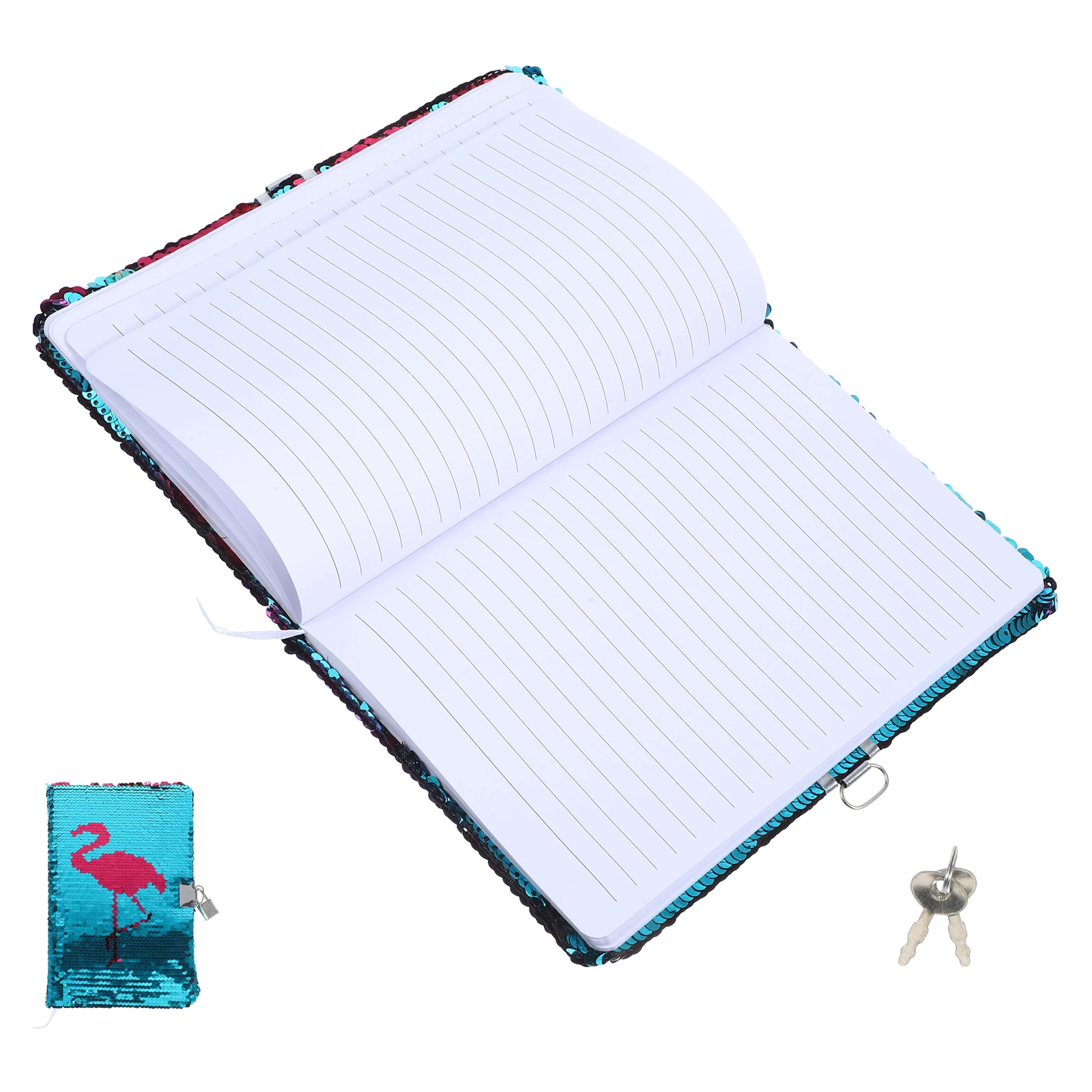 

Lockable Notebook Sequin Notebooks Decorative Planner Notepad Glitter Office Plain Cute Business Portable Travel Diary Student