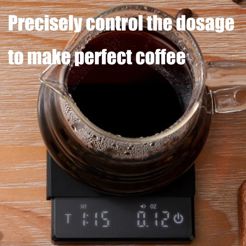 

Rechargeable Digital Scale Kitchen Coffee Scale with Automatic Timing Enduring