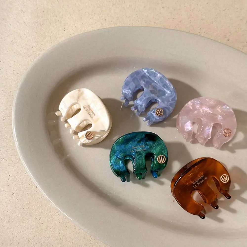 

Creative Acetic Acid Acetate Hair Claw Grab Clip Headdress Letter Hair Clip Candy Color Cute Hairpin Girl