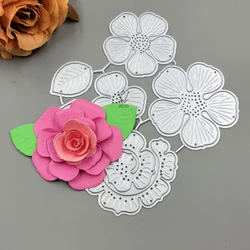 3D Rose Flower Metal Dies Cutting for Card Making DIY Handmade Craft Petals Die Cut for Scrapbooking 2023 New