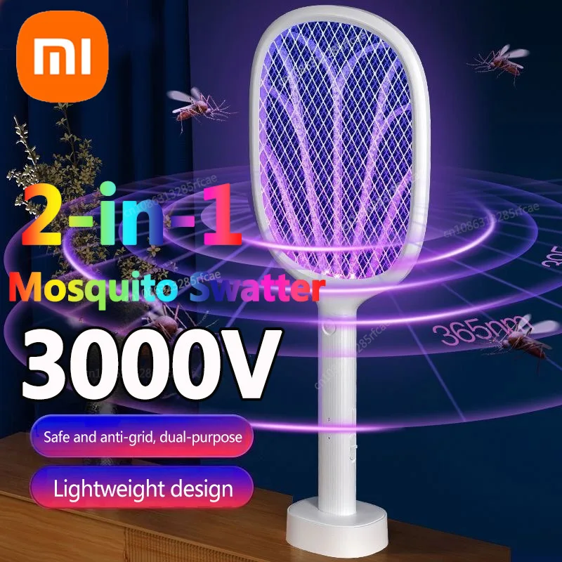 

Xiaomi 2-In-1 Electric Mosquito Swatter 3000V Rechargeable Mosquito Swatter Household Multifunctional Automatic Mosquito Swatter