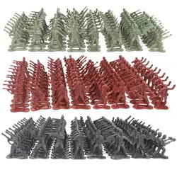 100Pcs 4.5cm Plastic Soldier Toys Static Small Soldier Person Military Model Building Kits Children Toys Wholesale Mixed Batch