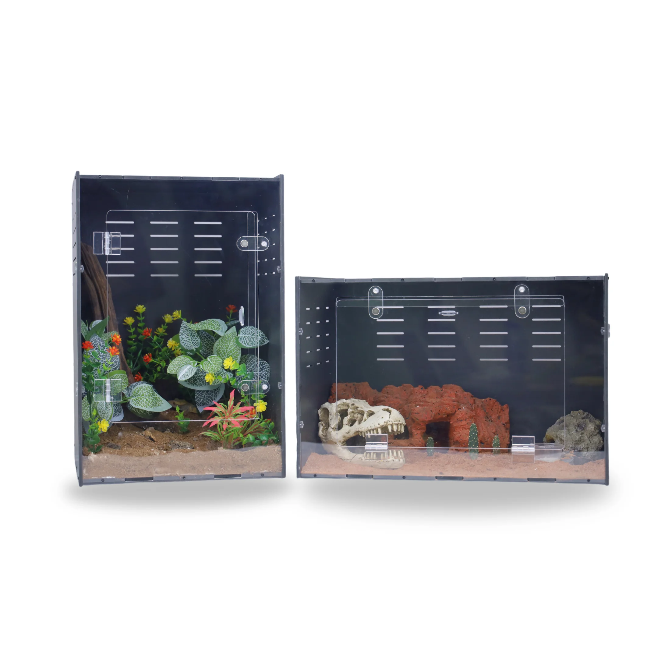 

Customization High Quality PVC Reptile Cage Geckos Breeding Enclosures Vision Cages for Geckos Lizards Dragon