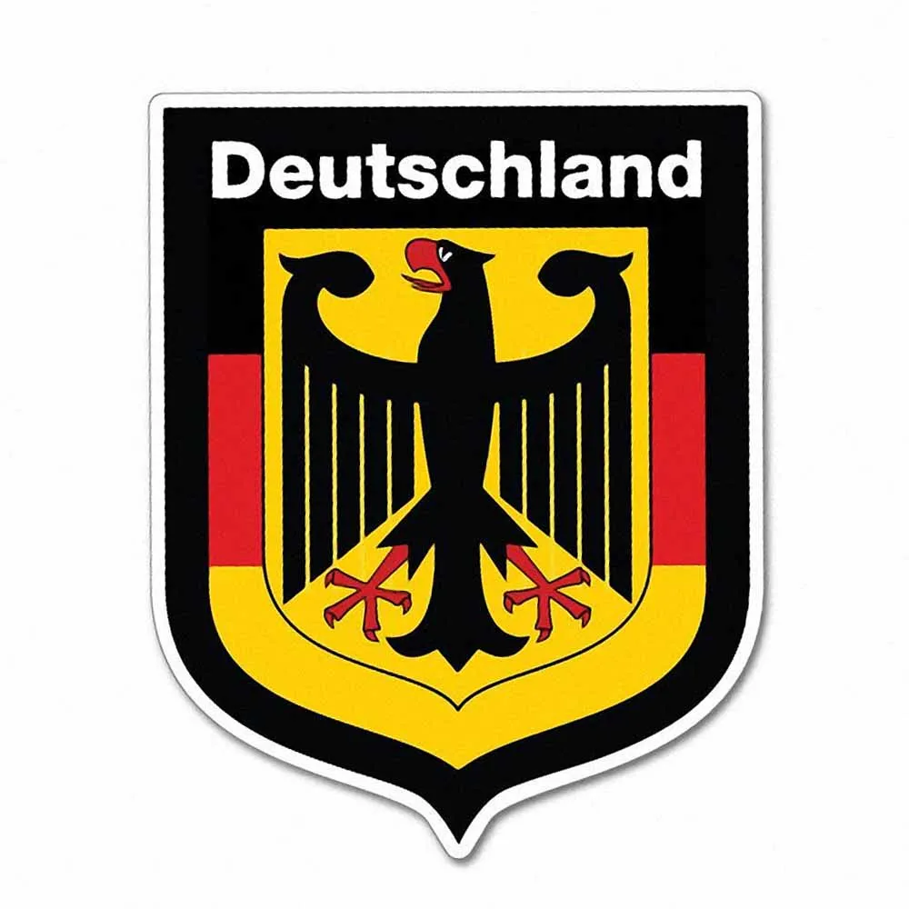 V1447# Car Sticker For German Shield Deutschland Flag Decal  Waterproof Car Accessories Decor Pegatinas Para Coches