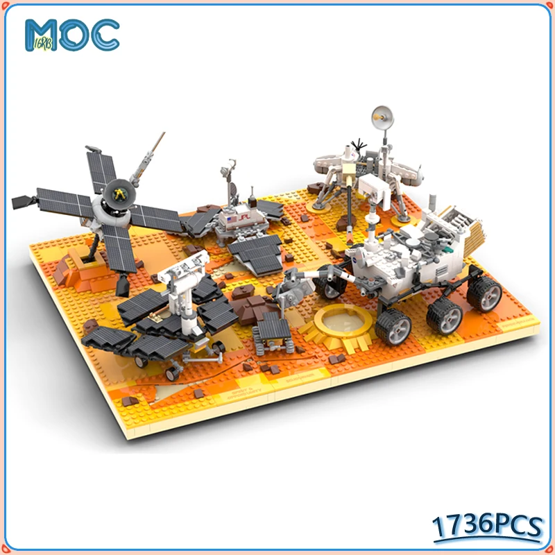 Building Blocks Space Model Mars Explorer lander DIY Assembly MOC Bricks Idea Toys Educational Collection Display Birthday Gifts