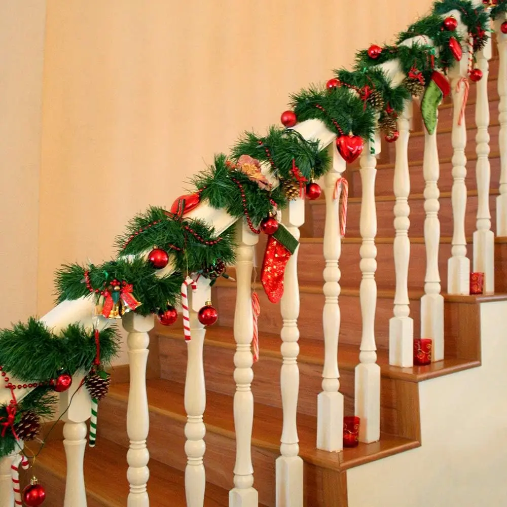 5/7,5 Meter Künstliche Pflanzen Efeu-Blätterkranz Ranke Künstliche Blätter für Zuhause Hochzeit Weihnachten Outdoor Festival Halloween Dekoration DIY Geschenke – Detail 2