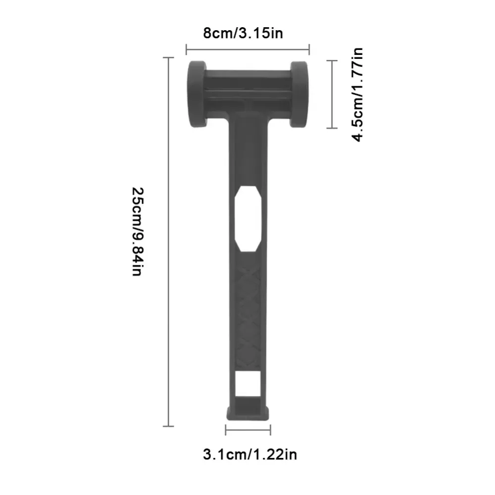 1PCS Outdoor ultra lightweight portable ground nail hammer plastic PE hammer camping canopy tent camping tool