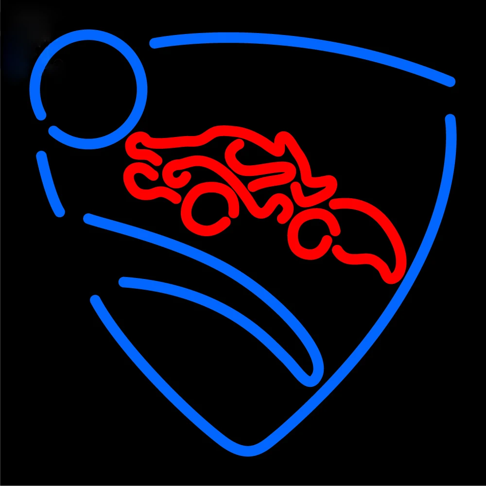 Niestandardowe logo Rocket League Neon Dekoracja pokoju gier Lampka nocna dla dzieci Urządzenie domowe LED Neon Podświetlana lampka sygnalizacyjna