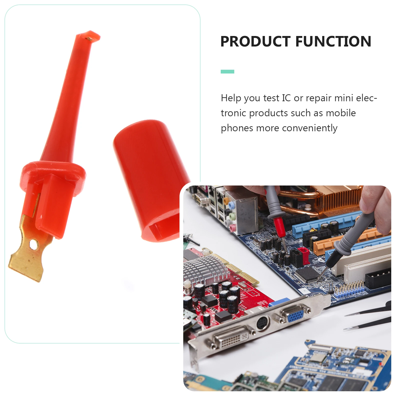 

20pcs Multimeter Test Hook Electrical Testing Colorful Probe Spring-Loaded Plastic Tester Hook For Electronic Repair Safe