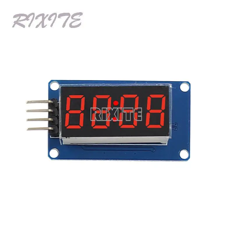 Модуль дисплея TM1637 для Arduino, 7 сегментов, 4 бита, 1,5-дюймовые часы, красная анодная цифровая трубка, комплект с четырьмя серийными драйверами