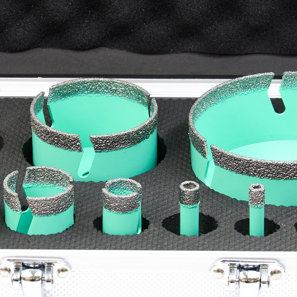 

Hot Sell in Porcelain Ceramic Glass Drilling Tools Boxes Tool Set Box Diamond Hole Saw Cutter Kit Set 5-130mm for Tile