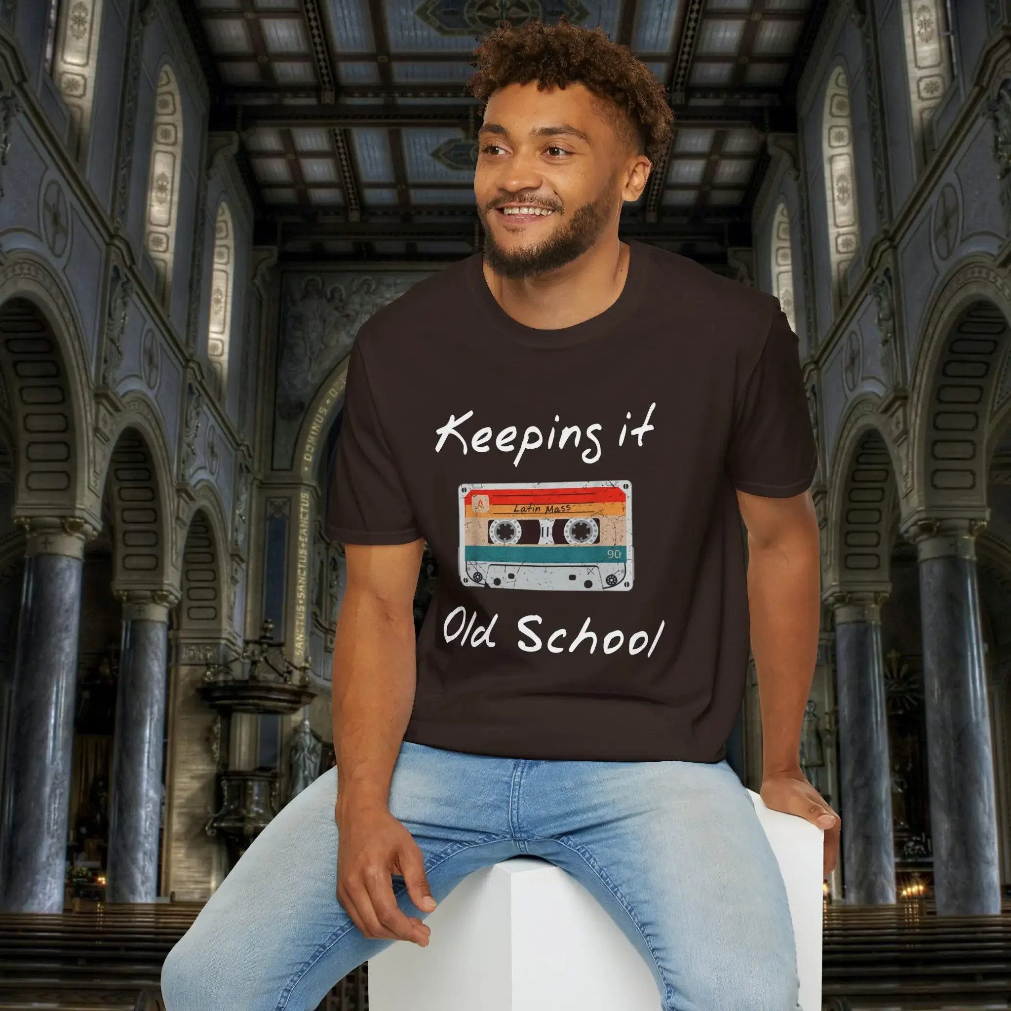 Latin Mass Keeping it Old School SR Traditional Orthodox Catholic Christian Religious T Shirt