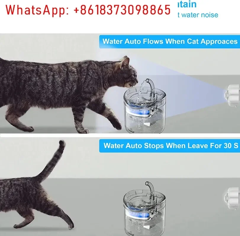 Smart Cat Fountain Motion Sensor Switch Pet Fountain Automatic Sensor Automatic Power Off Sensor Cat Products