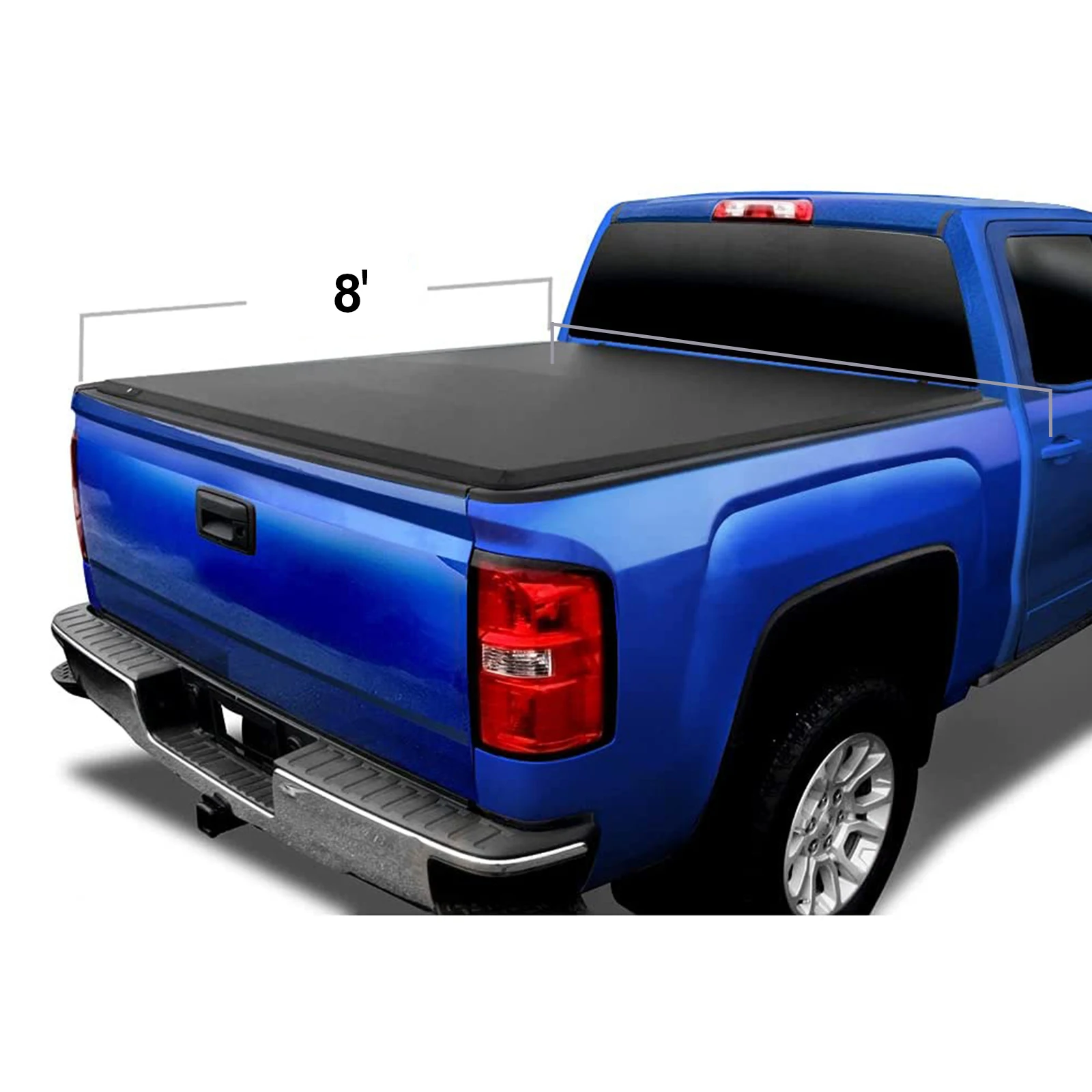 

High quality Pickup Soft Tri Fold tonneau Cover truck bed cover for Hilux Vigo Revo Rocco Tundra