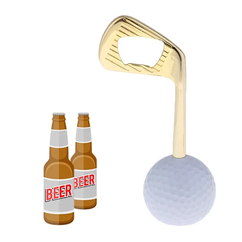 Palos de pelota de Golf creativos de aleación de Zinc, abridor de botellas de cerveza, regalos para el hogar, cocina, Bar, mesa, decoración de fiesta, 1 ud.