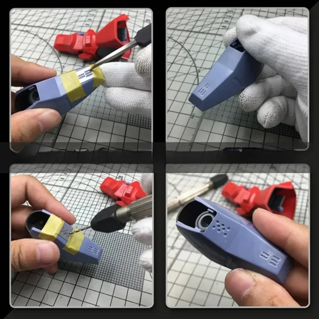 13 in 1 righello per intaglio foro per trapano Detailer Scribe Line Stencil per Gundam modello di hobby fai da te lavorazione versatile strumento artigianale di precisione