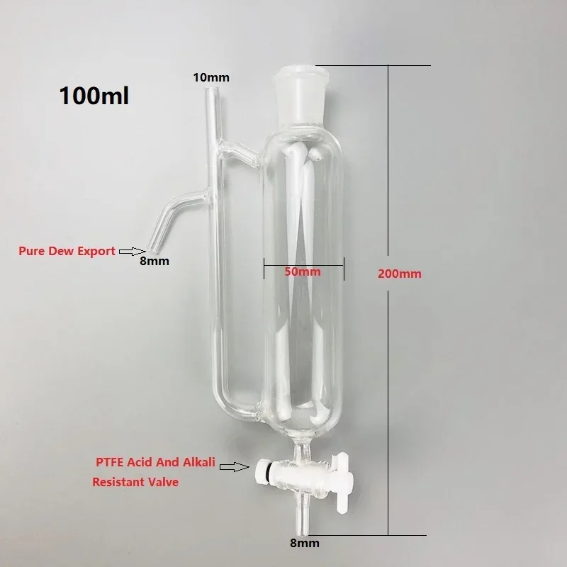 Extracteur d'huiles essentielles en verre, entonnoir séparateur de rosée pure, bouteille de tube séparateur huile-eau, collection 100ml, 250ml