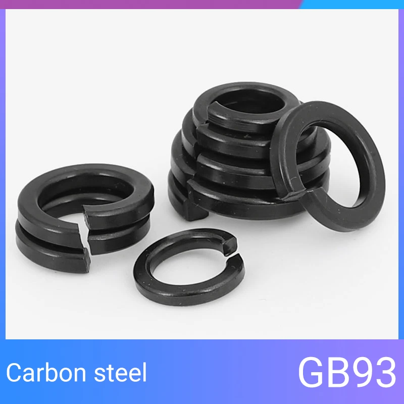 Black Spring Lock Washers Carbon Steel Spring Washer for Automotive m3 m4 m5 m6 m8 m10 m12 m14 m16 m18 m20 m24 m27