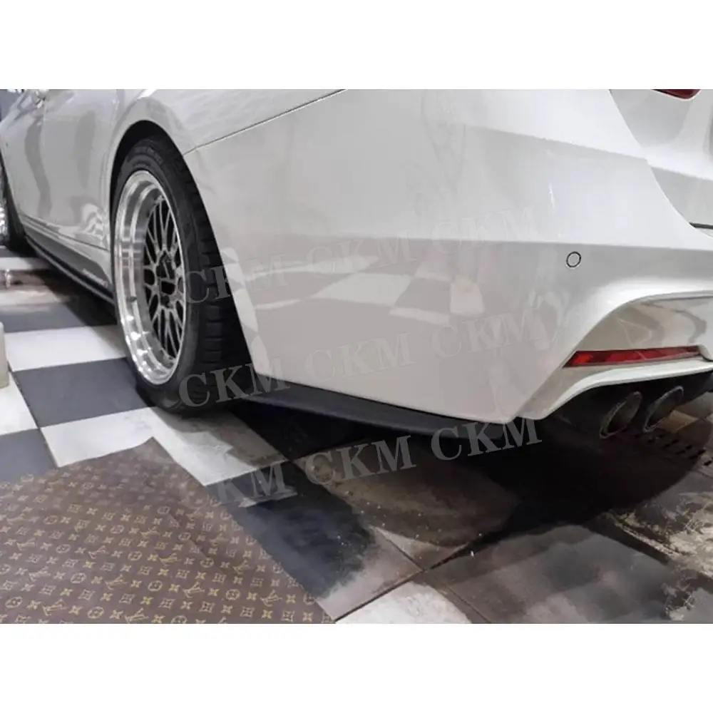 

CKMUUER Carbon Fiber Rear Bumper Splitters Spoiler Apron for BMW 3 Series F30 M Sport 2012-2017 FRP Rear Diffuser Lip Flaps Kits