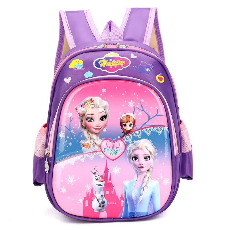 Boy Girl Backpack Cute Mermaid ELsa Disney Cartoon Backpack Princess 12-inch Children Shoulder Bag Cute Kindergarten Schoolbag