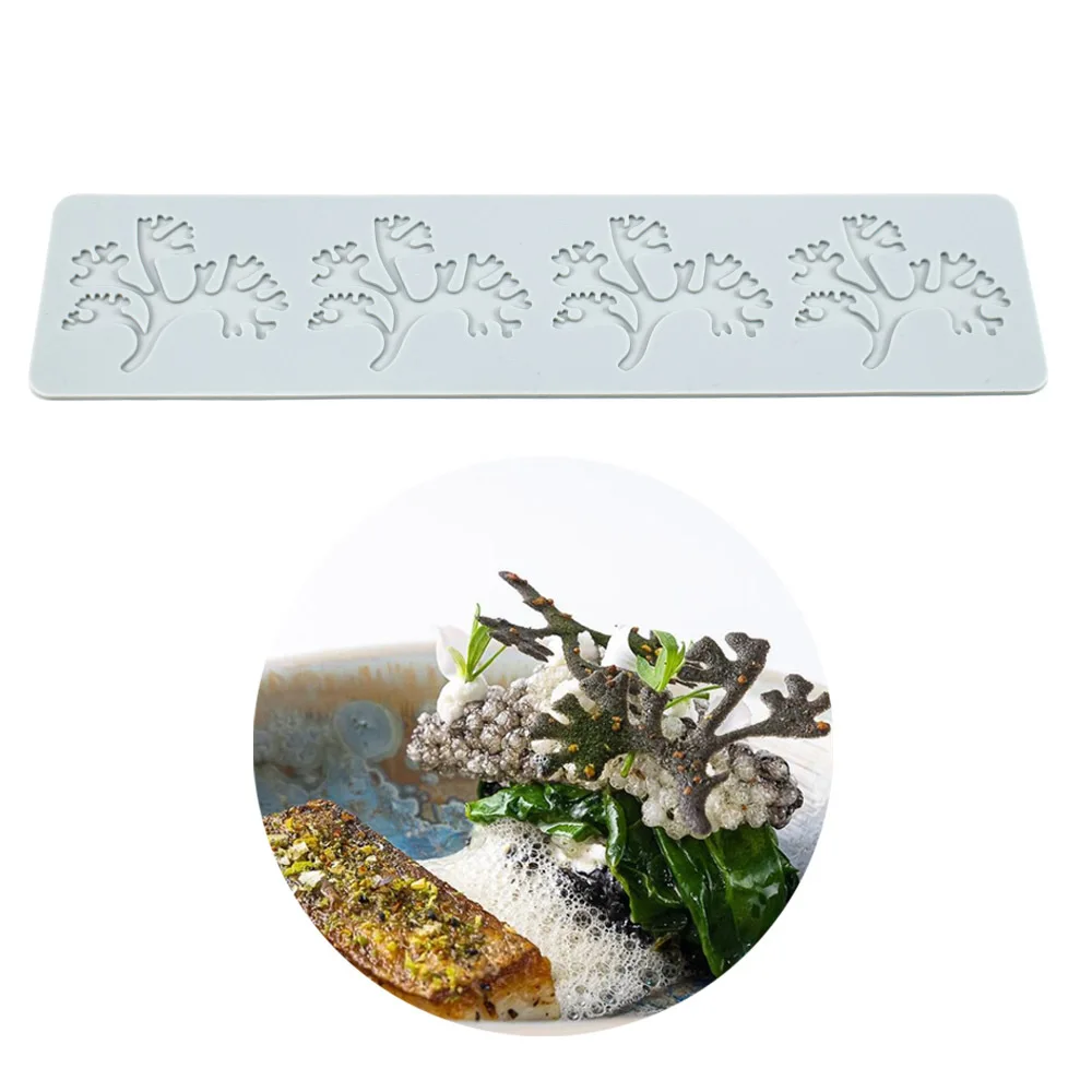 New Cake Lace Cushion Love Bubble Leaf Molecular Cuisine Creative Chinese Food Plate Silicone Mold Kitchen Accessories Tool