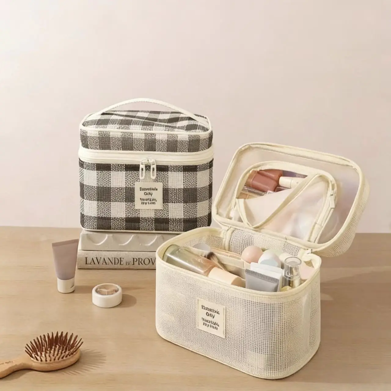 

Сетчатая сумка-органайзер для путешествий, для хранения косметики, средств по уходу за кожей, пластиковый контейнер, сумка для женщин и мужчин, для ванной комнаты