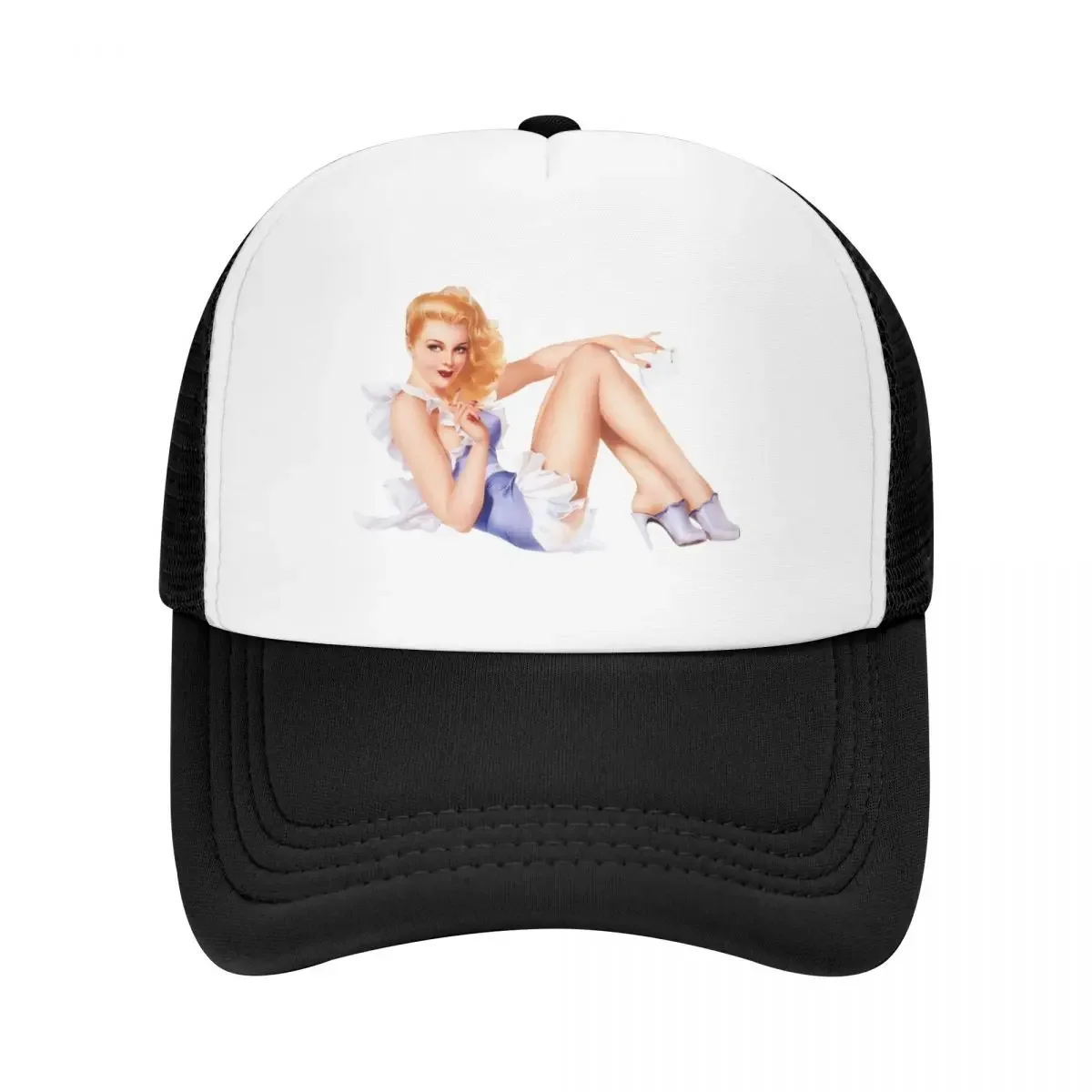 Order Please by Alberto Vargas Remastered Xzendor7 Classic Old Masters Vintage Art Reproductions Baseball Cap