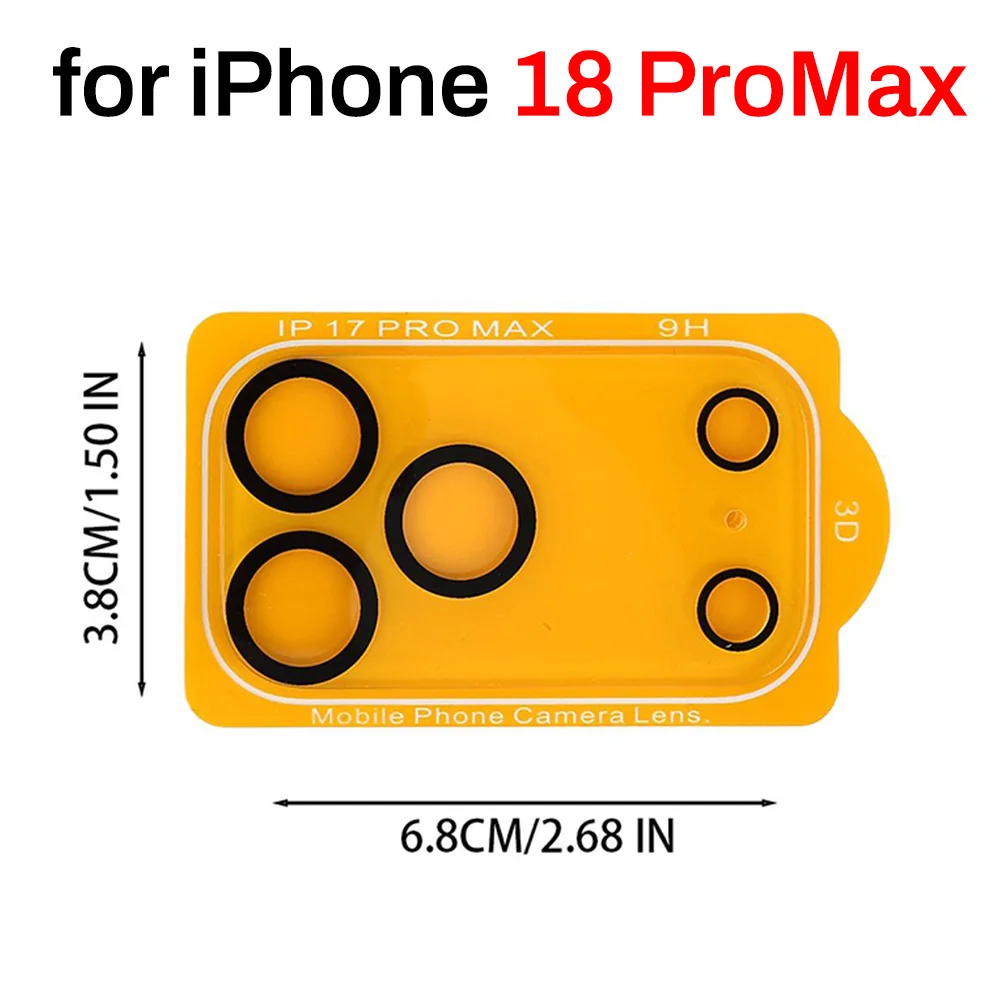 Voor iPhone 18 Ultra 9H Gehard Glas Lensbeschermer voor iPhone 18 Pro/18 Pro MAX HD Heldere Cameralens Anti-kras Film 18PM