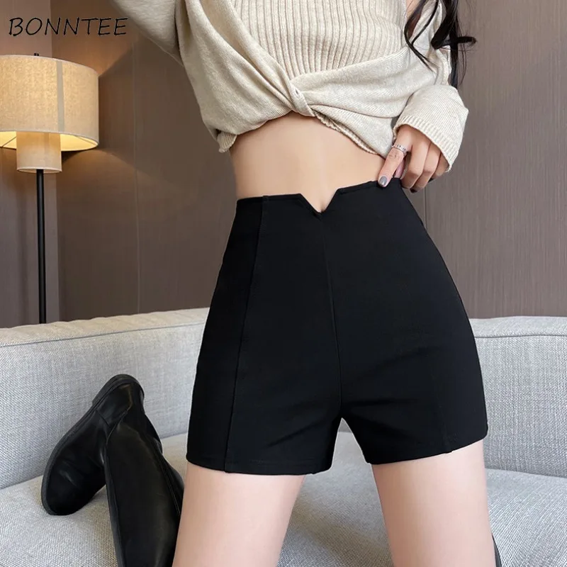 

Shorts Women Solid High Waist Korean Fashion Streetwear Casual Ins Simple Sweet Spicy Girls All-match Trendy Summer Daily Mujer