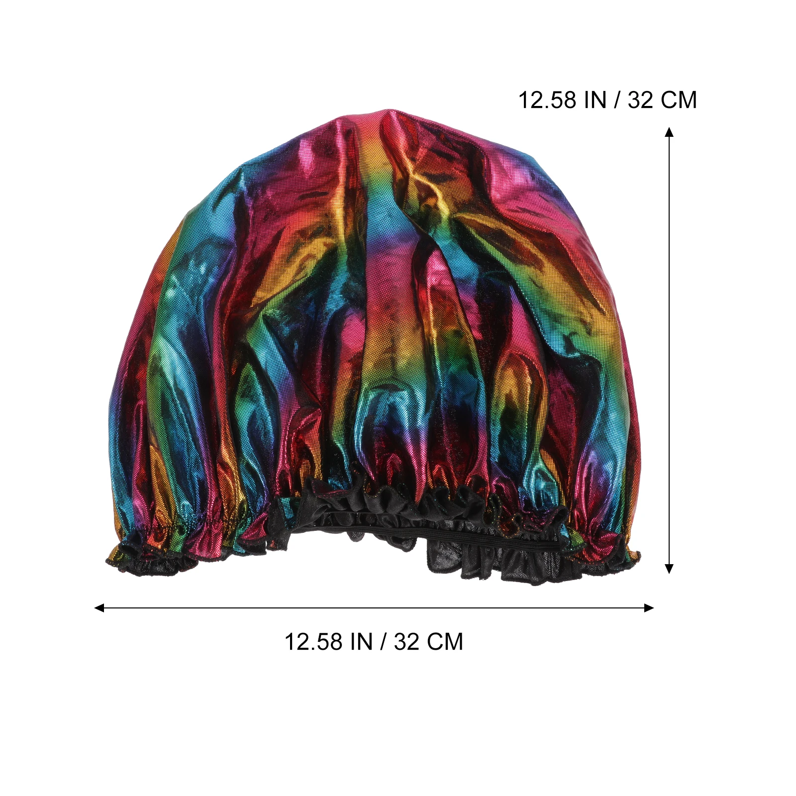 

Elastic Beauty Perm Cap Satin Sleep Bonnet Reusable Waterproof Bathing Hat Adjustable Polyester Women Long Comfortable Air