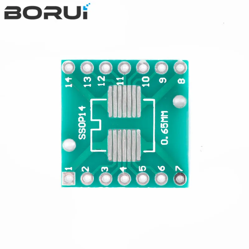 10PCS TSSOP14 SSOP14 SOP-14 SOP14 to DIP14 PCB Transfer Board DIP Pin Board Pitch Adapter