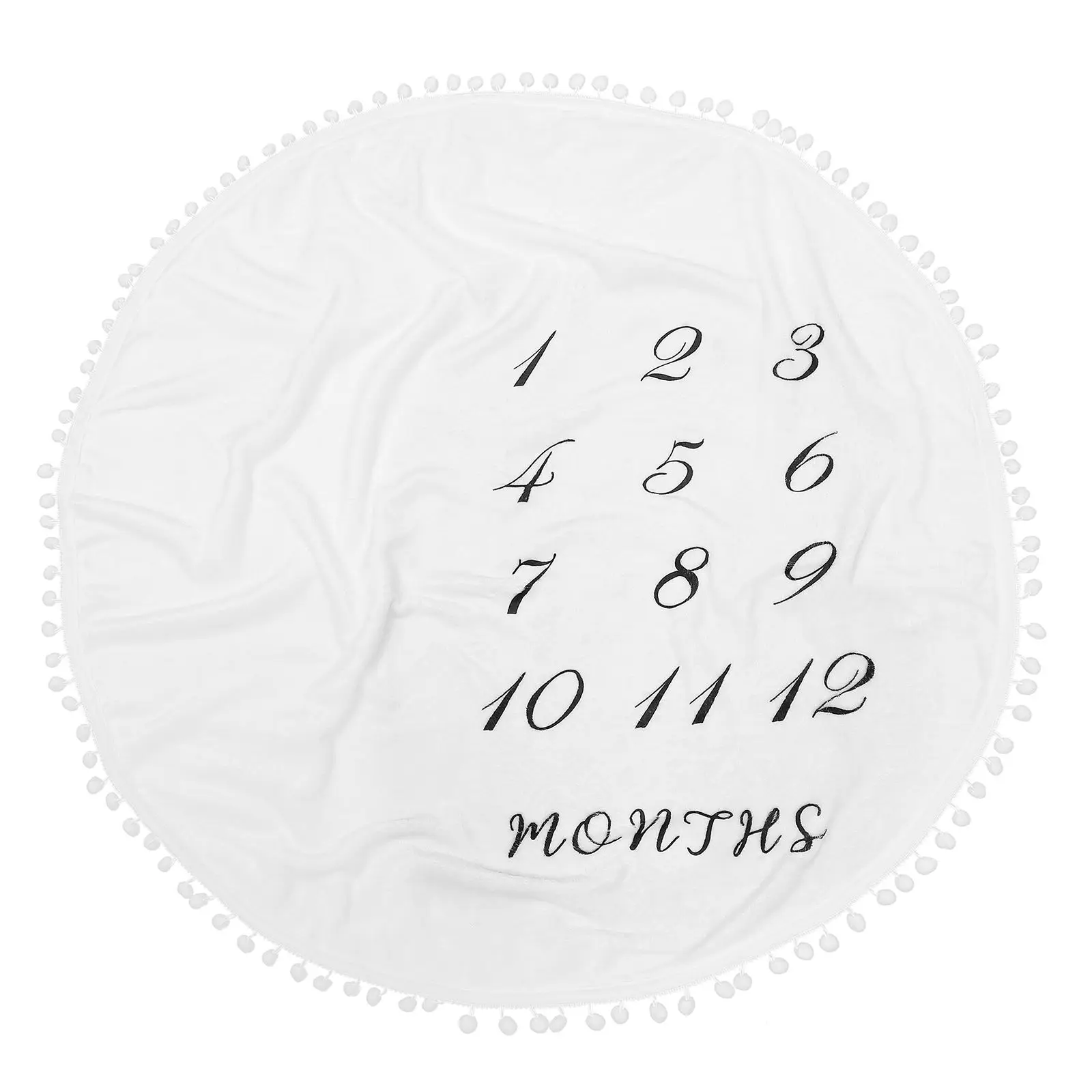 

Baby Photo Blanket Newborn Growth Announcement White Flannel Swaddle Blanket Photography Baby Bath