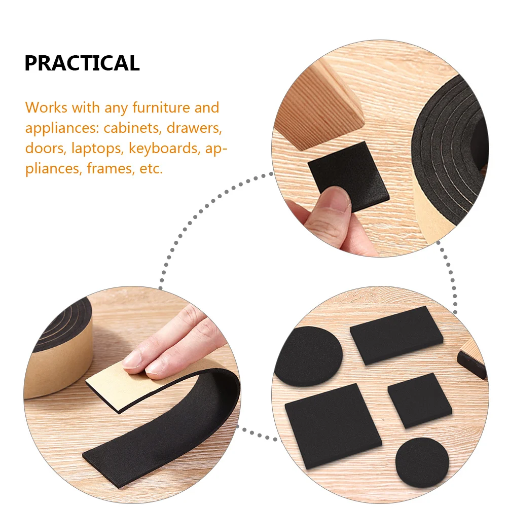 

2PCS Furniture Feet Cover EVA Non Slip 5cm Wide 5mm Furniture Leg Feet Cover Thick 2m Long Table Chair Washer Pads Protector