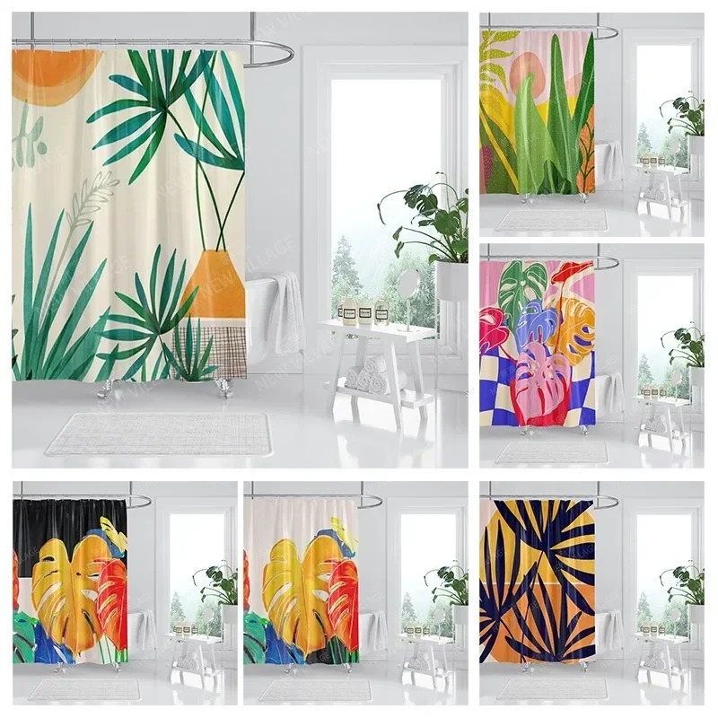 

Waterproof fabric shower curtain Bathroom curtain accessories 180x200 Bath curtain for shower 240*200 nordic boho decor 240x200