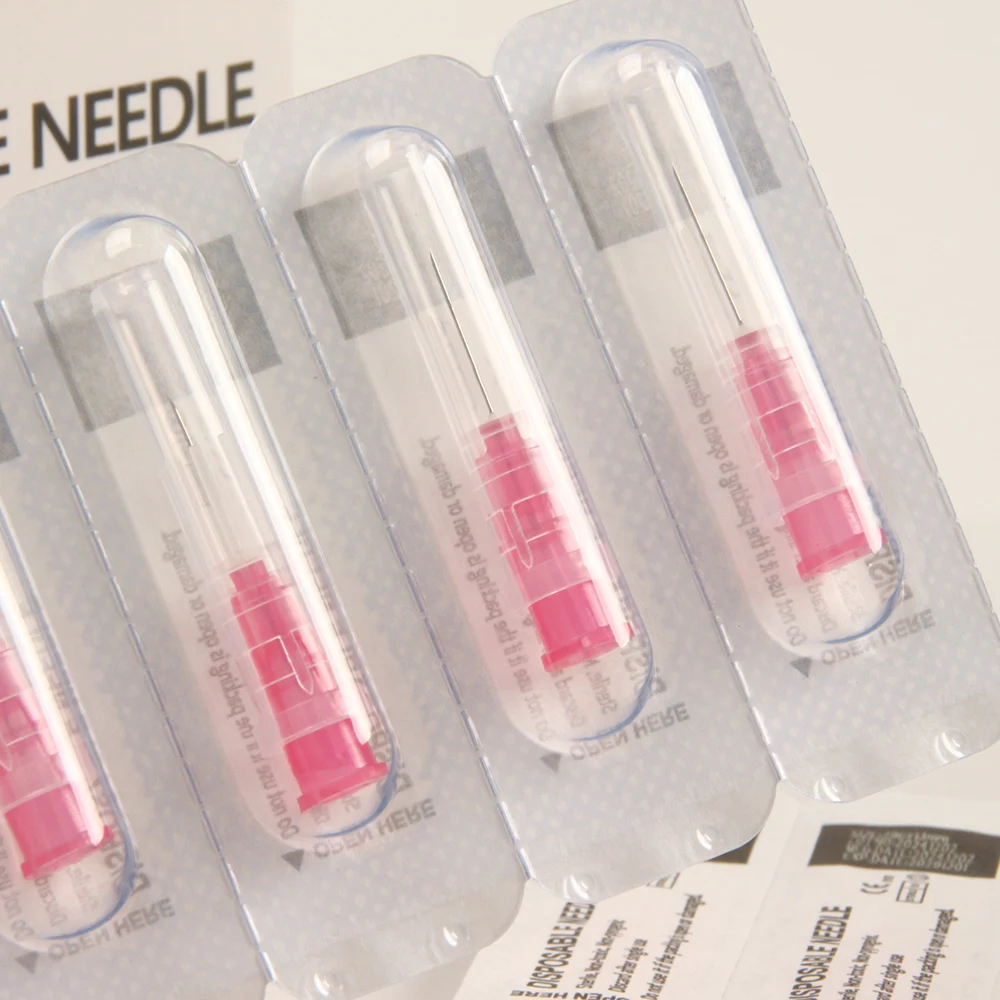 100PCS 29G 13MM painless needle Piercing Transparent Syringe Injection glue Clear Tip Cap Pharmaceutical injection needle