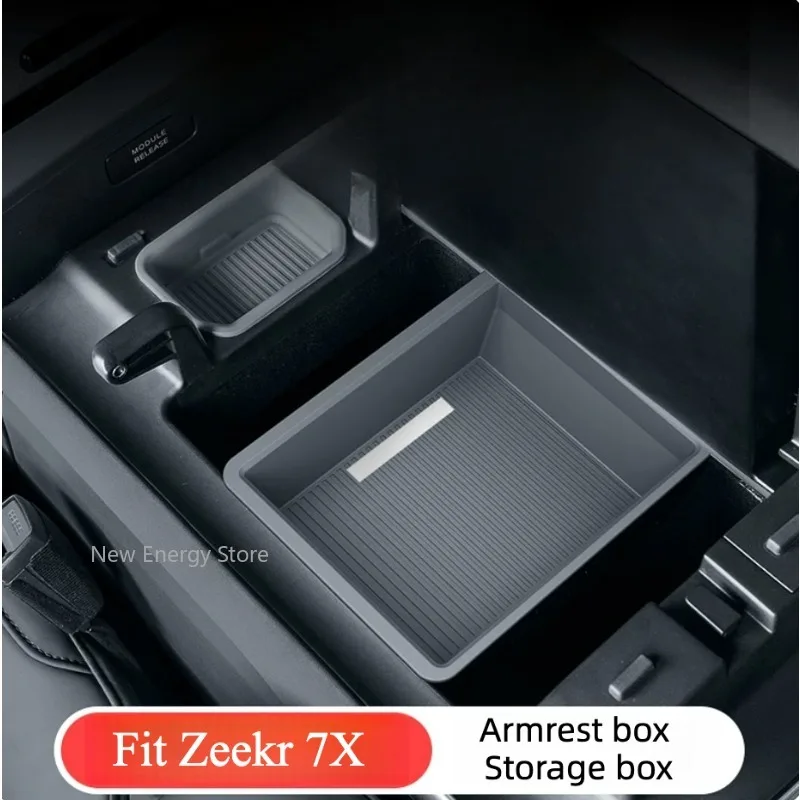 For Zeekr 7X 2024 2025 Models Armrest Box Silicone Storage Box Automotive Interior Modification Accessories