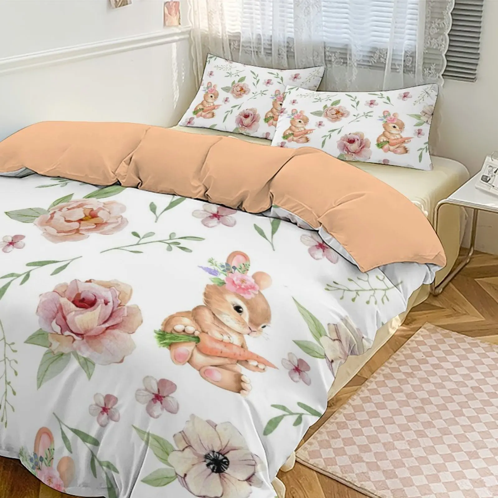 

Thickened Brushed Floral Bedding Set - Soft & Warm, Great for Gifting/Home