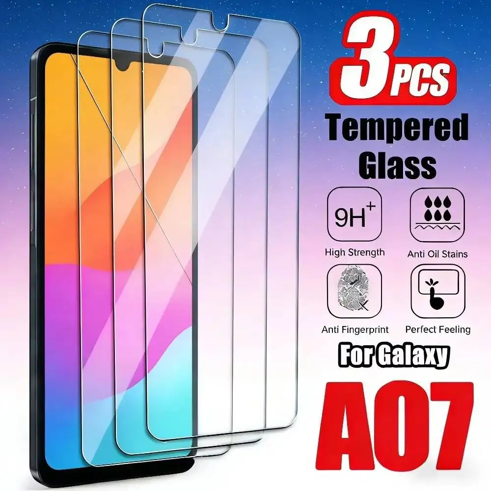 

3Pcs Ultra HD Tempered Glass Galaxy A07 A15 A25 A26 A35 A55 A56 Screen Protector For Samsung A05 A16 A17 A36 A53 A73