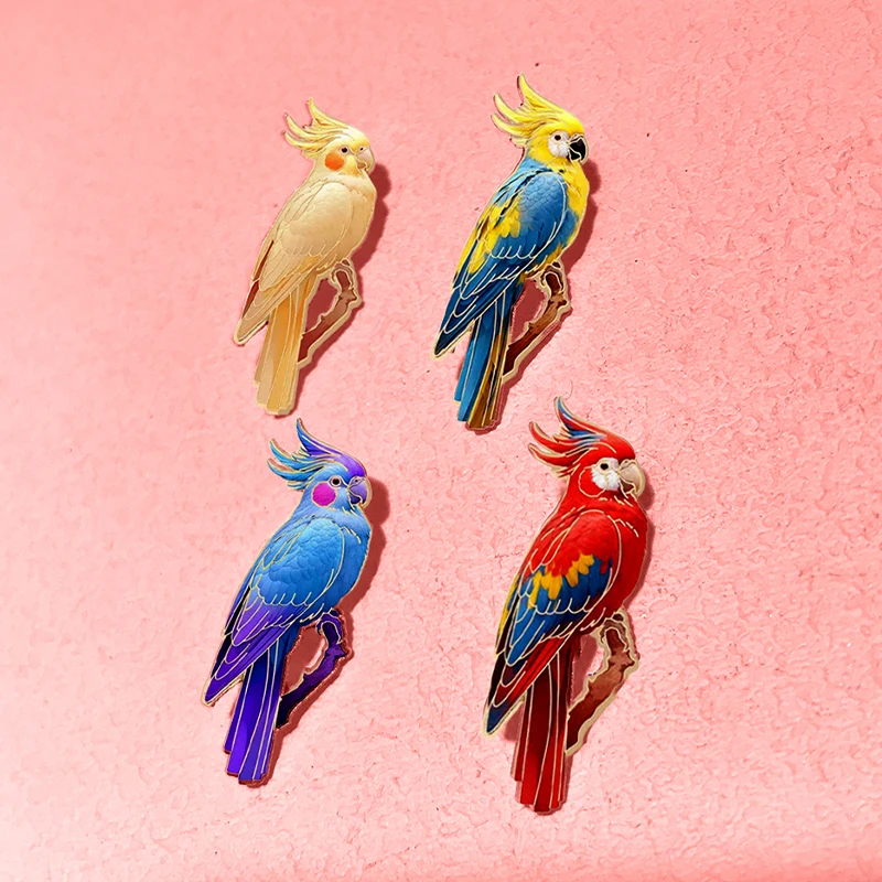 

Enamel Bird Parrot Brooch Pins Cute Metal Lapel Pins Badge on Backpack Clothing Accessories