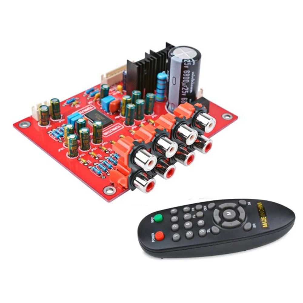 Lc75342 Remote Voorversterker Toon Bord LCD-Scherm 4 Weg Audio Ingang Treble Basvolume Toonregeling Voor Versterker